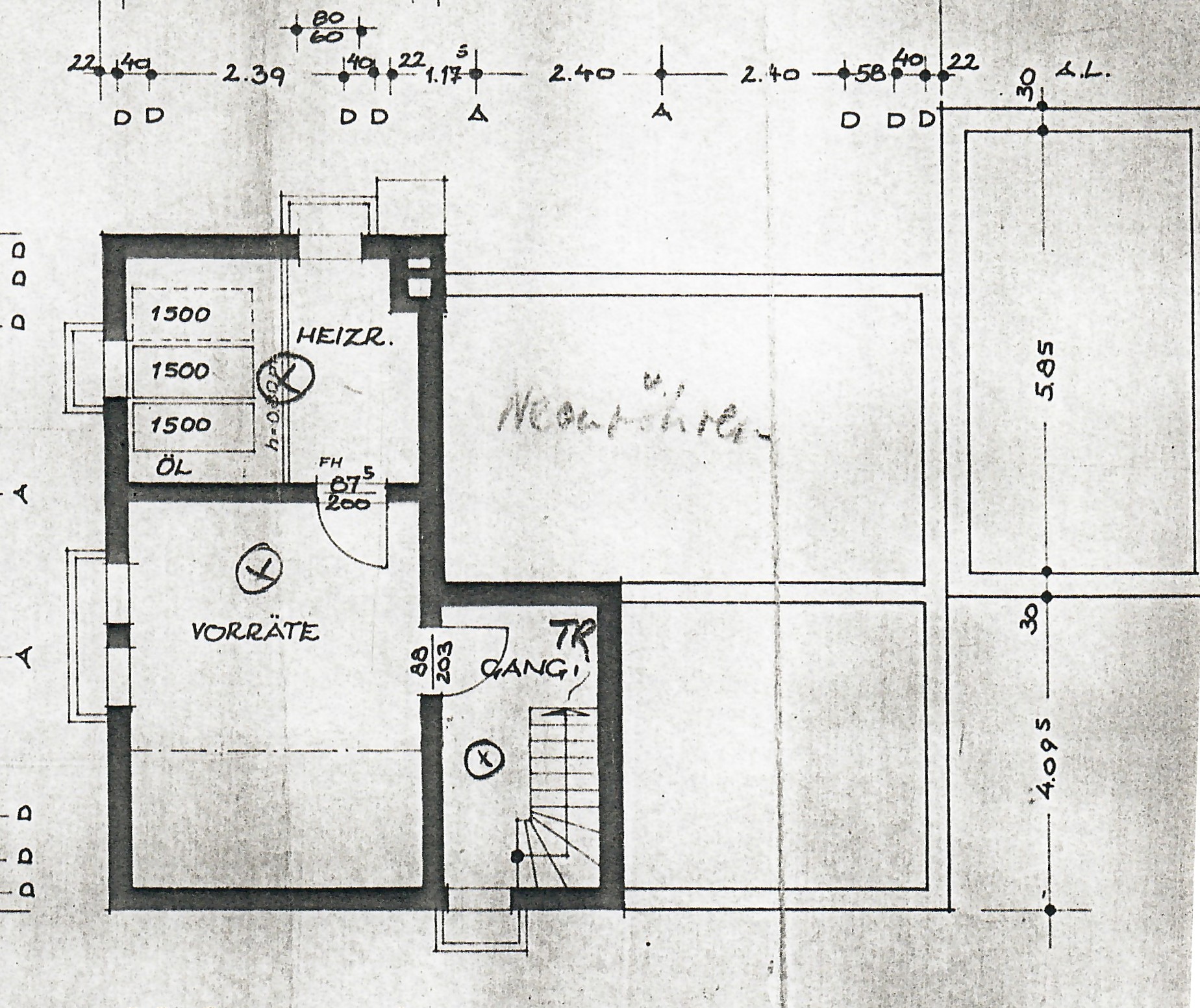 Grundriss Keller