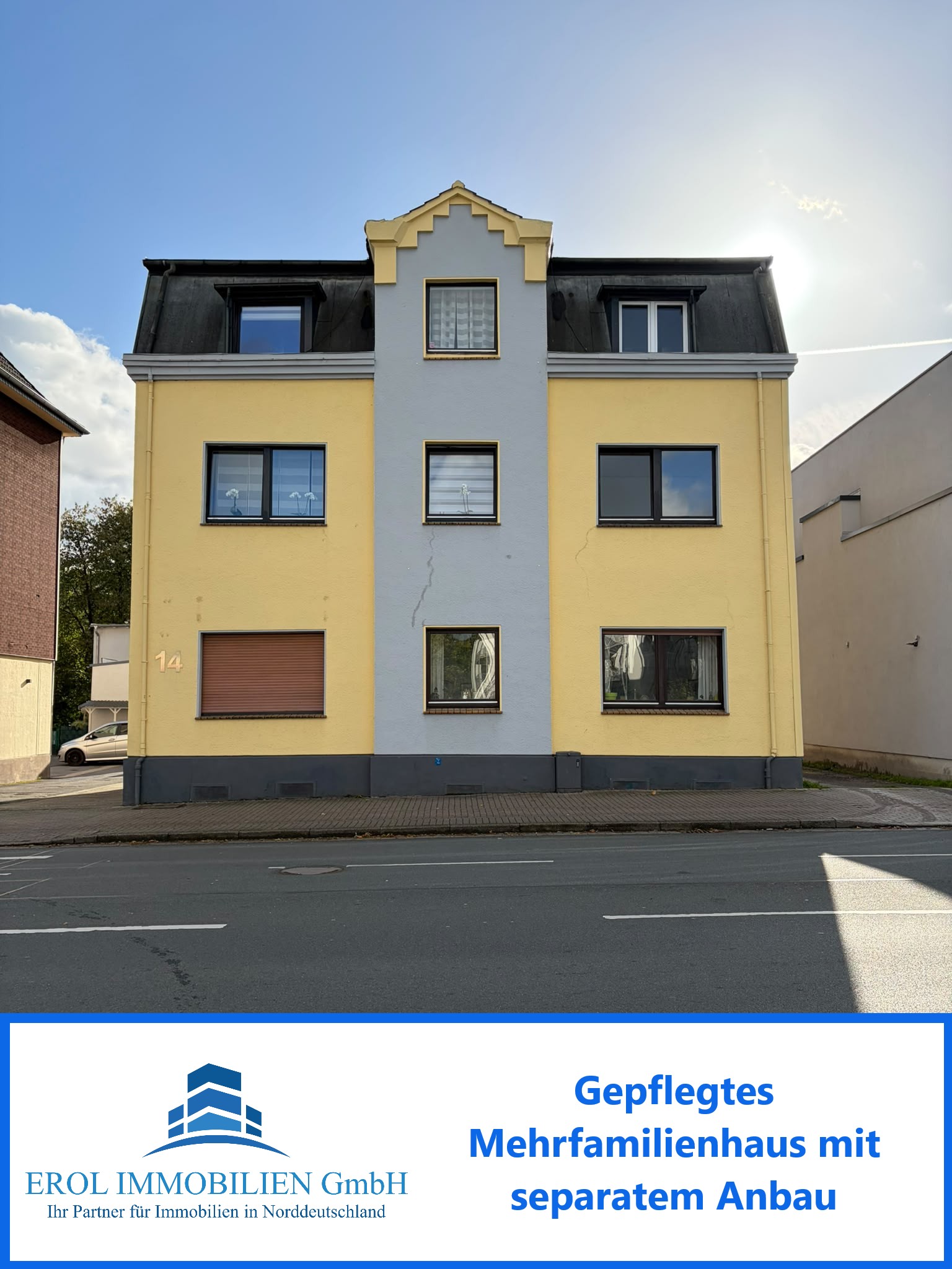 Gepflegtes Mehrfamilienhaus mit Anbau