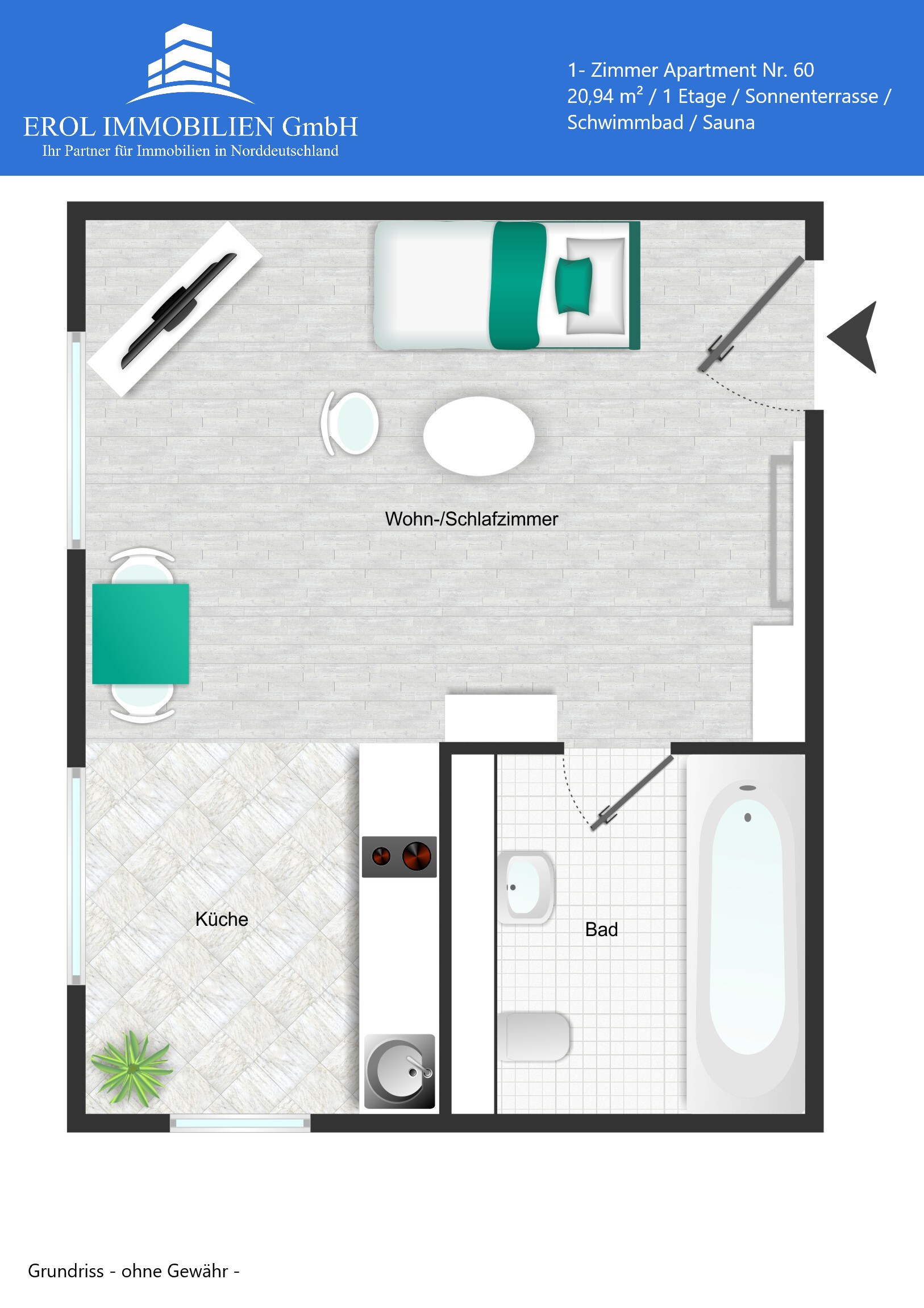 Zwei möblierte Apartments – zum Paketpreis
