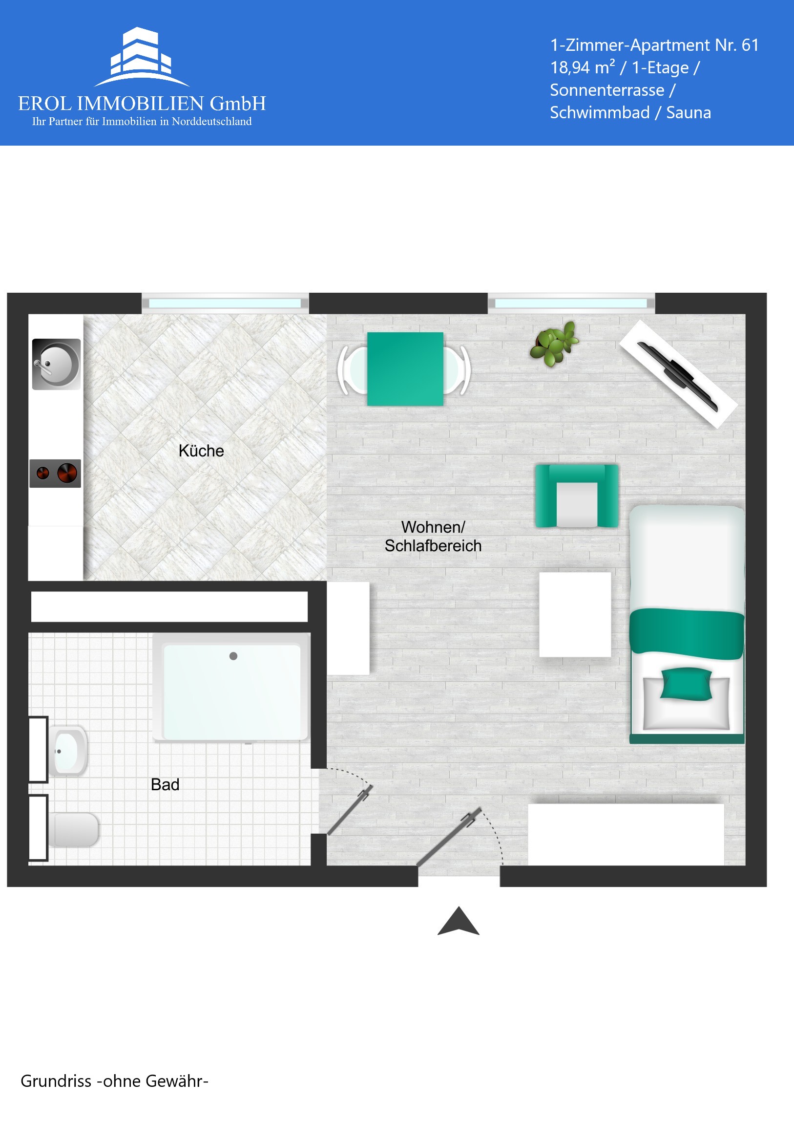 Zwei möblierte Apartments – zum Paketpreis