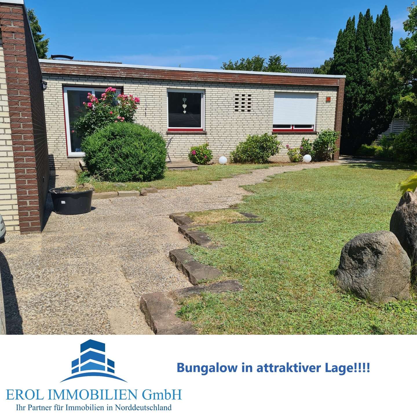 Barrierefreier Bungalow mit Kamin in guter Lage